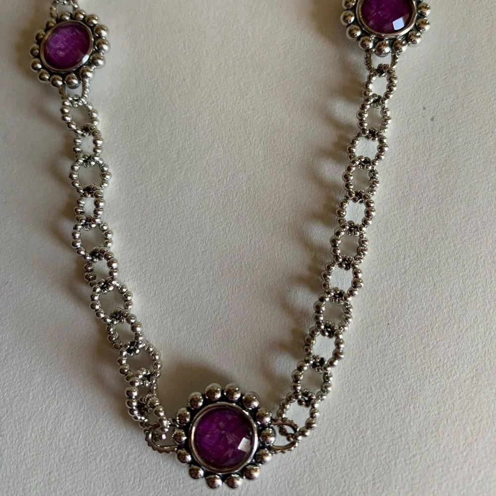 LAGOS 🎉HP🎉 Sterling Silver Maya Charoite Station Necklace